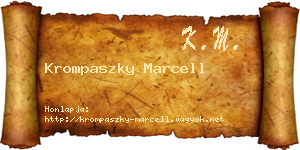 Krompaszky Marcell névjegykártya